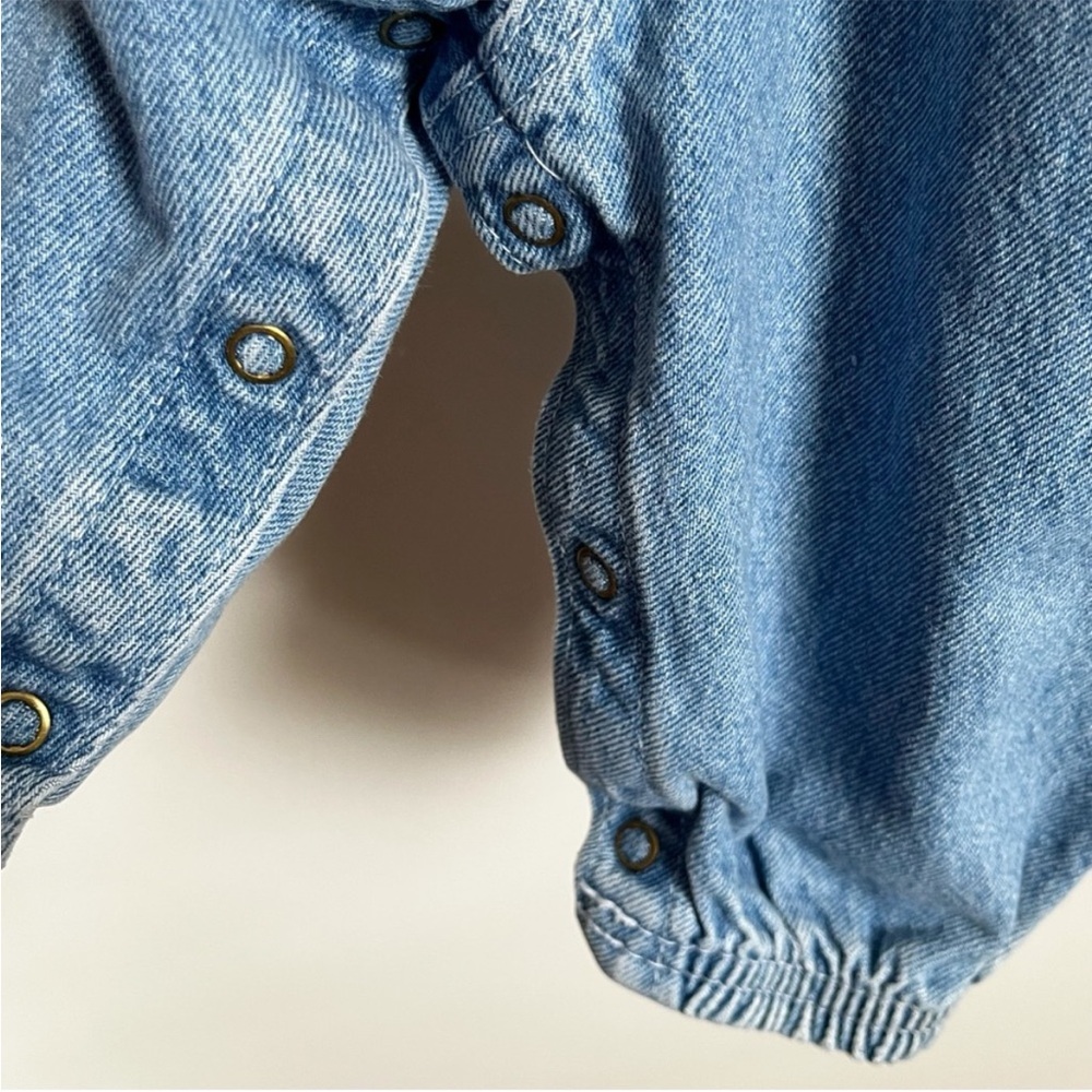 Baby B'gosh Vestbak overalls blue denim vintage snaps Oshkosh - Picture 4 of 9